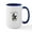White/Navy Inside, variant on CafePress - Black Tricolor Corgi Mugs - 15 oz Ceramic Large White Novelty Mug