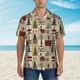 thumbnail image 2 of Susaid Rustic Plaid Forest Lodge Print Short Sleeve Shirts Button Down Casual Shirts Summer Beach Aloha Button Down Short Sleeve for Men ,X-Large, 2 of 7