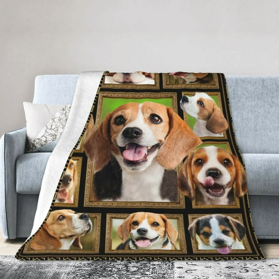 Beagle Blanket Gifts For Kids Adults - Lightweight Throw Blanket For Bedroom Living Room Decor Soft Fuzzy Fleece Cozy Plush Bed Couch 60"X50"