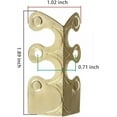 thumbnail image 3 of Baseboard Corner Protectors, 10/20-Pack Vintage Metal Skiffers for Furniture Cabinets and Boxes, Decorative Bronze Corner Guard Covers, 3 of 8