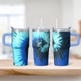 thumbnail image 2 of Leak-Proof Lid and Straw 20oz Stainless Steel Tumbler with Handle, Geometric Double Wall Insulated Travel Mug, 2 of 5