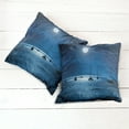 thumbnail image 2 of Ambesonne Ocean Throw Pillow Cover 2 Pack, Dramatic Nighttime Sky, 20", Navy White, 2 of 6