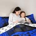 thumbnail image 5 of Castle Fairy Red Video Game Queen Comforter Set,Stripes Gamepads Bedding Comforter Set, 5 of 8