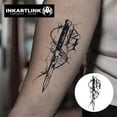 thumbnail image 2 of WWS-Tattoo Tech, 2 Sheets Medium Semi Permanent Tattoo, Adult Art Design Temporary Tattoos, Lasts 1-2 Weeks, Waterproof, Realistic Look, No Adhesive, No Reflection (Dagger Design), 2 of 4