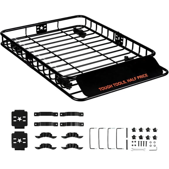 BENTISM Roof Rack Cargo Basket 200 LBS Capacity 46"x36"x4.5" for SUV Truck Cars