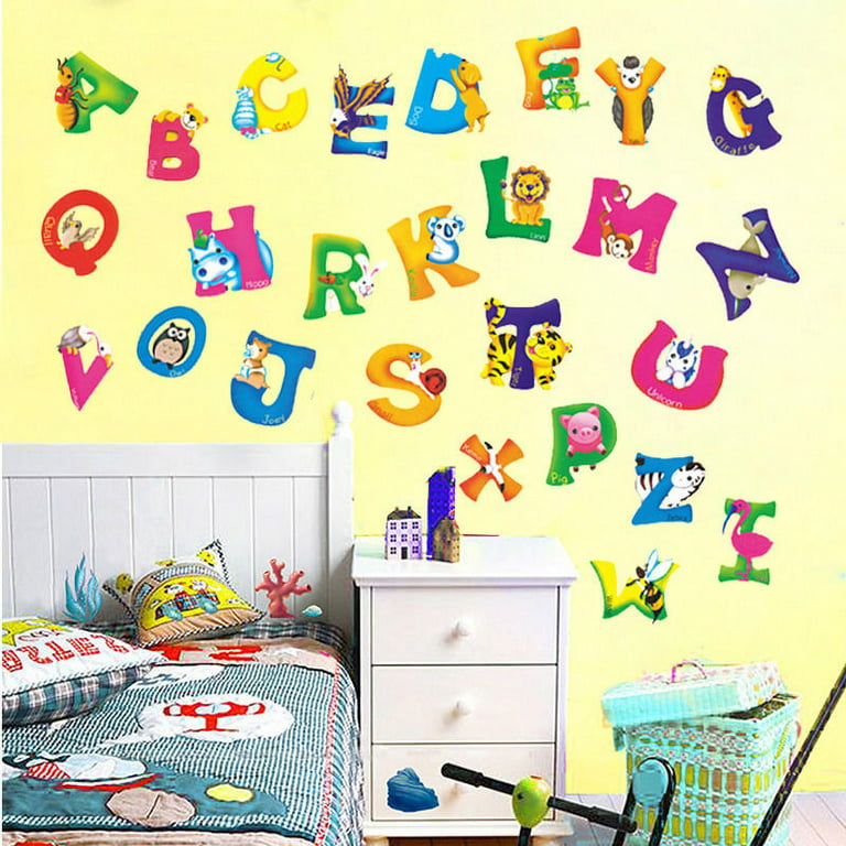 Walplus Colorful Rainbow Alphabet Kids Wall Stickers Nursery Décor Decal -  Bed Bath & Beyond - 32946937