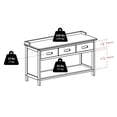 thumbnail image 5 of Winsome Adriana 4-Piece Storage Transitional Solid Wood Bench - Antique Walnut, 5 of 5