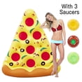 thumbnail image 3 of Twister.CK Pizza Slice Inflatable Pool Float Triangle Shape Party Toy Summer Pool Lounge Raft with 3 Saucers Gifts, 3 of 8
