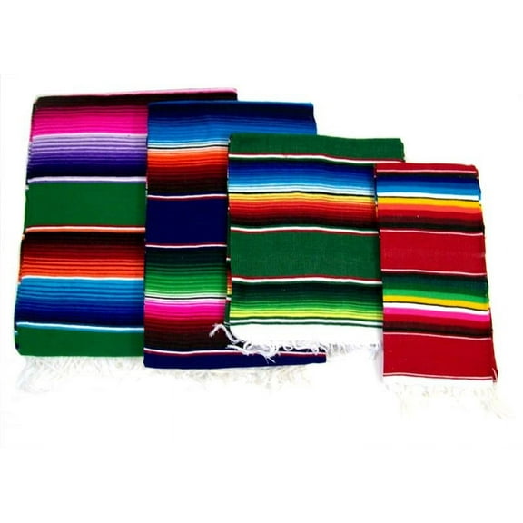 Leos Imports Traditional Mexican Serape Blanket Saltillo Throw in Various Sizes