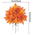 thumbnail image 3 of Artificial Fall Maple Leaf Tree Stake 27in - Faux Autumn Plant for Garden, Yard, Patio, Front Porch, Outdoor Halloween Thanksgiving Decor, 3 of 8
