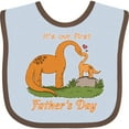 thumbnail image 3 of Inktastic It's Our 1st Father's Day Brontosaurus Family Boys or Girls Baby Bib, 3 of 4
