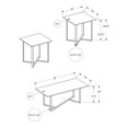 thumbnail image 2 of Monarch Specialties Table Set, 3pcs Set, Coffee, End, Living Room, Cream Stone Laminate, Black Metal, Contemporary, Modern, 2 of 3