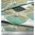 thumbnail image 3 of Soimoi Green Velvet Fabric Circle & Bulb Home Decor Print Sewing Fabric Yard 58 Inch Wide, 3 of 3