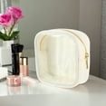 thumbnail image 5 of Unique Bargains 1 Pc Women Waterproof Makeup Bag for Business Travel Vacation Gym Nylon Beige, 5 of 6