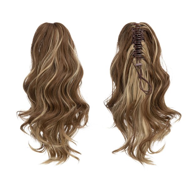 Extensión de coleta, coleta corta con clip, coleta rizada natural con cordón, postizo de coleta desordenada para mujeres y niñas