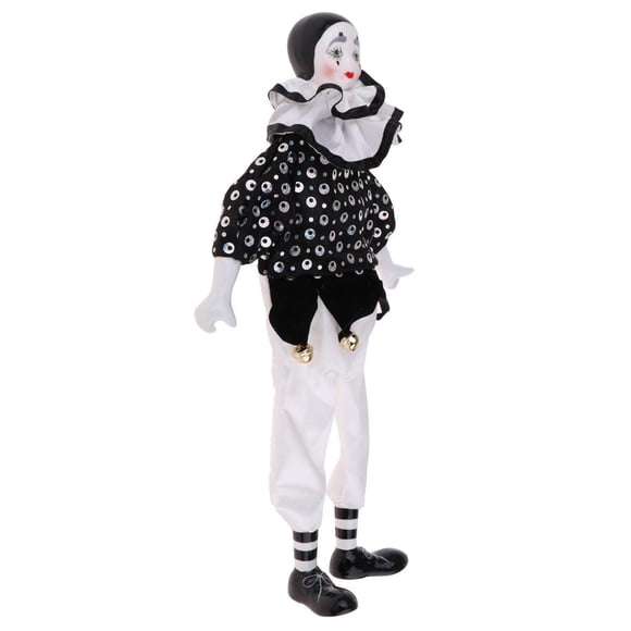 Muñeca apariencia de de Pulgadas con Atuendos Blancos Y , Muñeca Arlequín Divertida, Accesorios de , Yotijar Muñecas de porcelana payaso