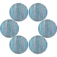 thumbnail image 3 of GZHJMY Blue Summer Wooden Round Placemats Durable Non-Slip Heat and Stain Resistant Placemat for Kitchen Table Decoration Outdoor BBQ Activities(4PCS) Table Mat, 3 of 7