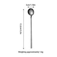thumbnail image 4 of YWIYIUD 2PCS 5.2inch Coffee Tea Spoons Long Handle, Stainless Steel Round Dessert Spoons, Stainless Steel Plated Coffee Spoons for Sugar Dessert Cake Stirring Teaspoons, 4 of 8