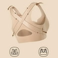 thumbnail image 6 of Lixiuxyad Womens Bras No Underwire Padded Women's Comfortable And Transparent Shoulder Strap Cordless Backless Spongeless With Convertible Shoulder Straps, 6 of 6