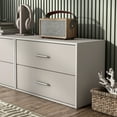 thumbnail image 3 of Furniture of America Brooks Stackable 2-Drawer Wood Gray Cabinet, 3 of 12