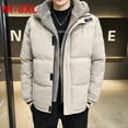 thumbnail image 2 of 2024 invierno nuevo polar cálido grueso parkas hombres moda con capucha cuello de piel chaqueta parka a prueba de viento abrigo hombres chaqueta casual clásica hombres, 2 of 5