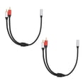 thumbnail image 1 of uds Cable RCA de 3,5mm hembra a 2RCA Audio estéreo Y Cable divisor de 30cm de longitud para Tablet PC, 1 of 7