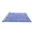 thumbnail image 2 of Ahgly Company Machine Washable Indoor Square Medallion Blue Traditional Area Rugs, 8' Square, 2 of 4