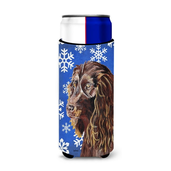 Boykin Spaniel Winter Snowflakes Ultra Hugger for slim cans