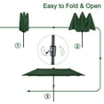 thumbnail image 5 of Autlaycil 13 ft Large Rectangle Umbrella with 36 Solar Lights and Crank System for Garden, Deck, Poolside, Patio, Green, 5 of 7