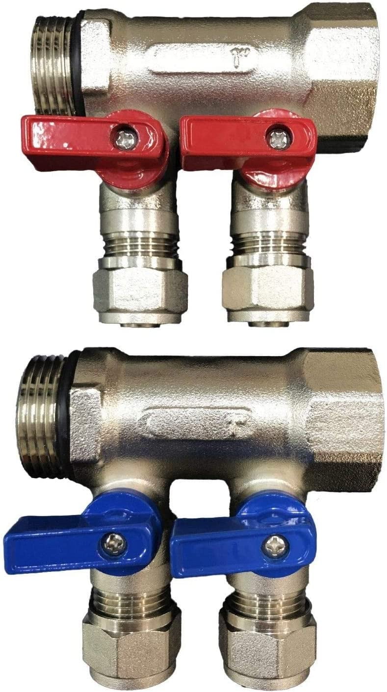 PEX Plumbing Manifold 3/4" Male 1/2" Ball Valve, Close End