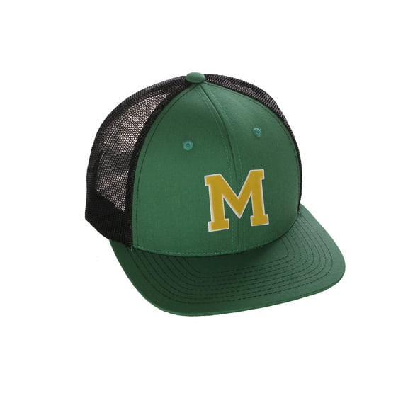 team sports custom initial letter m trucker hat adjustable snapback baseball cap