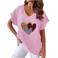 thumbnail image 2 of LSLJS Women V-neck Imprimé T- Mode Confortable Cadeaux pour Femmes Blouses Tops, pour Women, 2 of 5