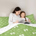 thumbnail image 4 of Feelyou Princess Green Ribbon Comforter Set 7pcs, Bowknot Polkadots King Bedding Sets, 4 of 8