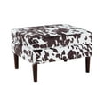 thumbnail image 2 of Designs4Comfort Marlow Mid Century Ottoman in Brown Cowhide Print Fabric, 2 of 5