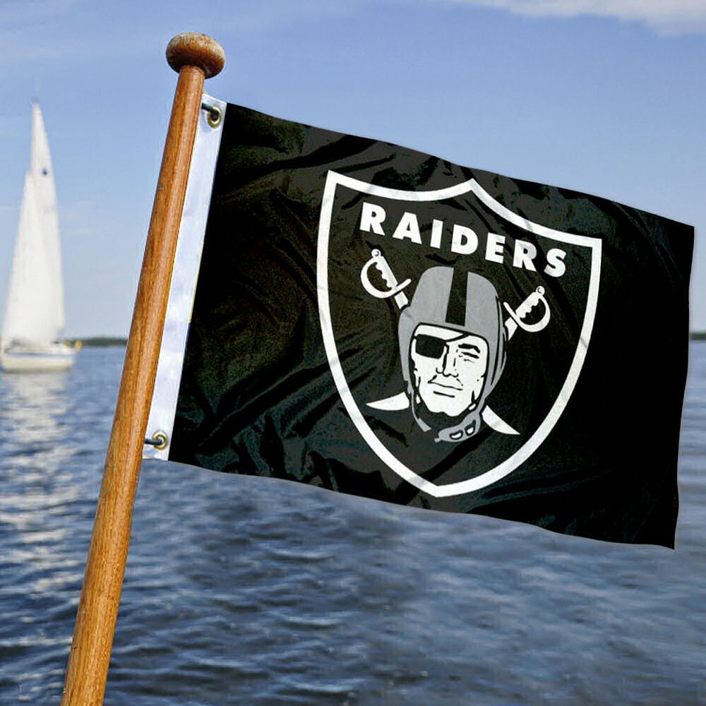 Las Vegas Raiders Flag Set 3x5FT Banner Fans Outdoor Flags with 6FT Flag Pole