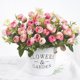 thumbnail image 4 of Ramo de flores artificiales para el hogar, oficina, escritorio, tela de seda, decoración floral falsa, ramo de capullos de rosa, rosa oscuro 3 piezas Sweethay ZHF0580-02, 4 of 5