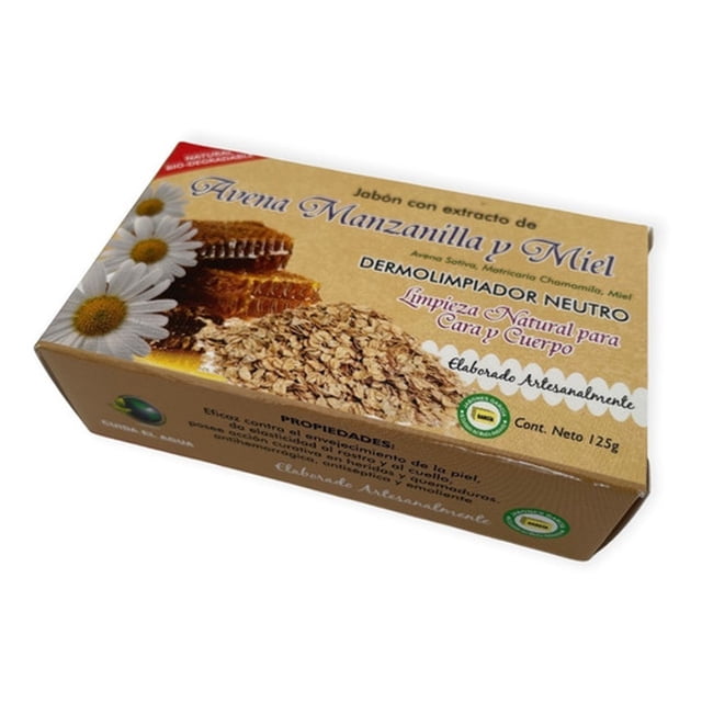 Jabón García Avena Miel 1 Pieza 125g Ecológico Biodegradable Jabón García Original