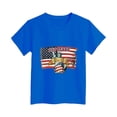 thumbnail image 4 of TOWED22 Girls USA Shirts Kids 4th of July Shirts American Flag Tshirt Patriotic Top Independence Day Outfit(Blue,9-10 Y), 4 of 4