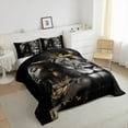 thumbnail image 3 of Feelyou Tribal Black Princess Bedding Comforter Set, Wildlife Lion King Twin Comforter Sets, Southwestern Bohemian Style Reversible Bedding Set, Luxury Bedroom Decor, 2pcs, 3 of 8