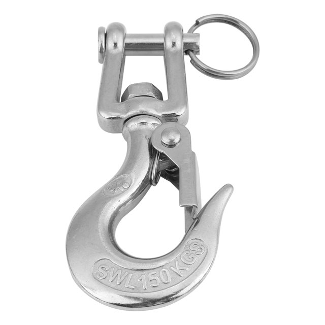 Slip Hook, 360° Rotating Heavy Duty Polishing Clevis Hook Stainless Steel For Boat