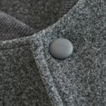 thumbnail image 5 of Gibobby brasier transparente mujer Chaqueta con botones para mujer, abrigo corto con hombros caídos, prendas de vestir (Gris， M), 5 of 5