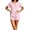 W-Pink, variant on Wlynlyn Pajamas Sets for Women Casual 2 Piece Loungewear Outfits Casual Button down Collared Blouses Shorts Ruffle Comfy Sleepwear