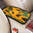 thumbnail image 2 of Bingfone Car Four-Season Universal Armrest Box Mat,Car Armrest Seat Cover Soft Leather Waterproof Armrest Cover Center Console Mat-Sunflowers, 2 of 7
