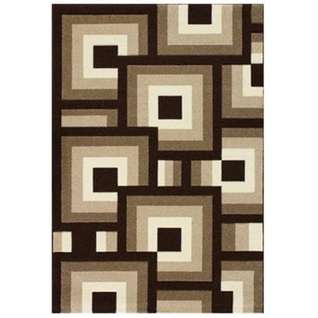 Oasis Blocks Brown/Beige Rug, 7'10" x 9'10"