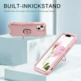 thumbnail image 4 of Petocase for iPhone 13 Case,Heavy Duty Full Body Shockproof Kickstand with 360° Ring Holder Support Car Mount Hybrid Bumper Silicone Hard Back Phone Cover,Rose Gold, 4 of 7