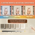 thumbnail image 2 of Vanity Desk with LED lighted Mirror and Jewelry Organizer & Glass Top and Charging Station, Makeup Vanity with 3 Drawers and 2 Storage Cabinets & Hidden Compartment, Dressing Table for Bedroom, White, 2 of 7