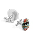 thumbnail image 3 of Woodpecker Elegant Stainless Steel Cufflink Set for Formal Attire, Made of Stainless Steel, Ideal for Special Occasions, 3 of 6