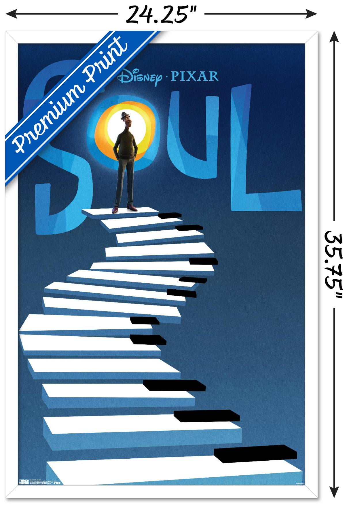 Disney Pixar Soul - Teaser Wall Poster, 22.375" x 34", Framed