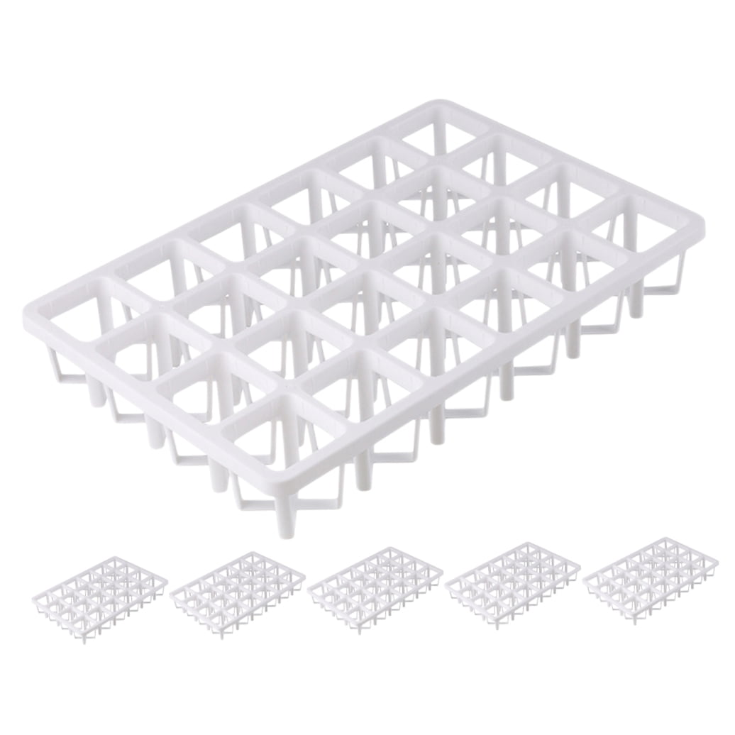 RENACLIPY 6-Pack White Plastic Nursery Pot Trays with Round Design for Indoor Gardening, Seed Starting and Plant Propagation