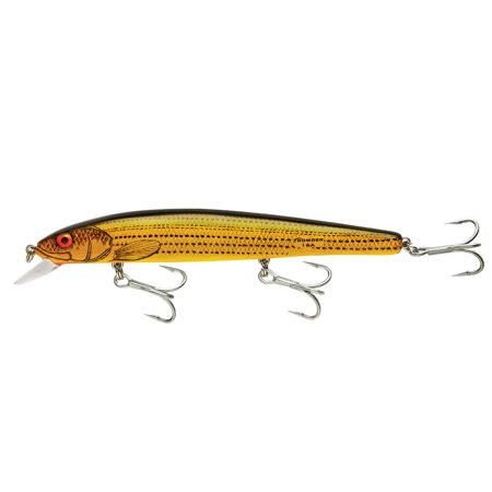 UPC: 0032256227696 | Bomber Heavy Duty Long A Crankbait 6 Yellow Baby Striper 7/8 oz.